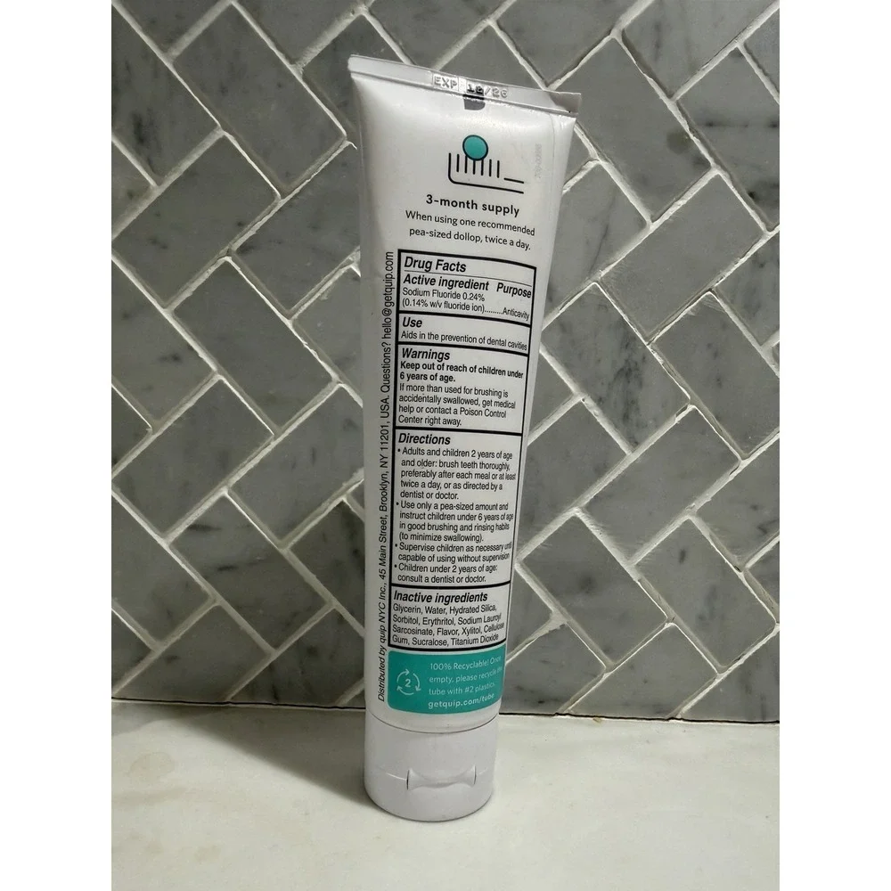 Quip Anti-Cavity Fluoride Toothpaste Mint Flavor 4.6 oz New Sealed